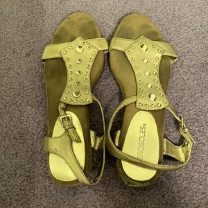 Aerosoles Gold Sandals